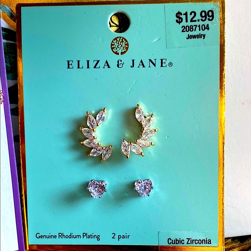 Assorted Earrings Set ALL STERLING SILVER OR GOLD PLATED :) free hair clips! - Picture 9 of 13